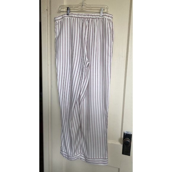 E D Long Sleeves/Long Legs Ticking Striped Sz L Men Pajamas Hi Lo Drawstring EUC - Picture 11 of 13